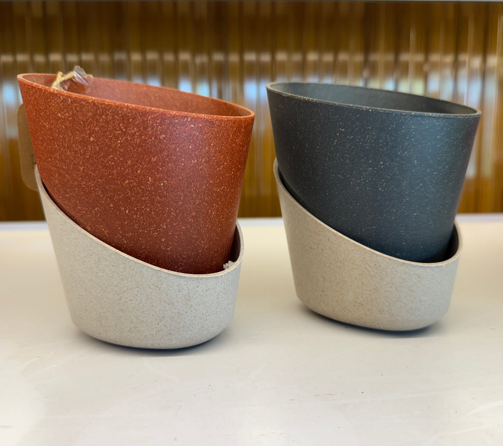 Atlantis Small Flower Pot Set of 2 Indoor Planters - jaihindnursery